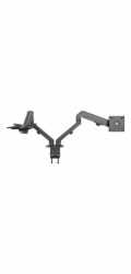 Vision VFM-DAD/4 - Montážní sada - nastavitelné rameno - pro 2 LCD displeje nebo LCD displej a notebook / tablet - hliník, ocel - matná čerň - velikost obrazovky: 17"-27" - upevnitelné na stůl