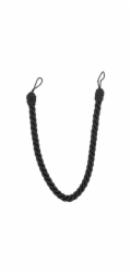 Šňůra na záclony Luance COT, 1,6 cm, antracitová