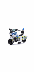 Dětská elektrická motorka Police, modrobílá