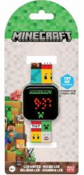 LED hodinky s kalendářem Minecraft