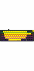 Lorgar KBP70MW, Bezdrátová 65% mechanická herní klávesnice Pro, Černá/žlutá, EN rozložení