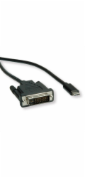 Crestron Kabel USB/Video, DP Alt Mode, USB C (M) - DVI (24+1) M, 1 m, kulatý, černý, plastový sáček, EOL