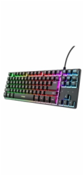 TRUST Klávesnice GXT 833 Thado, Membránová, USB, RGB, černá