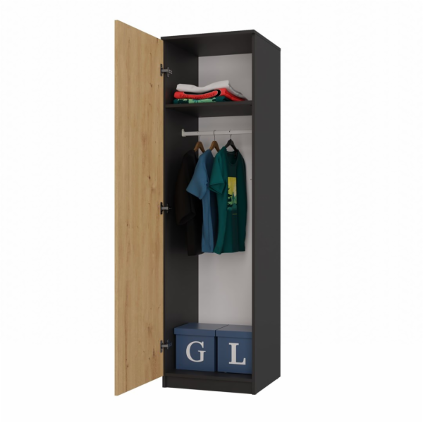 Topeshop SD-50 ANT/ART KPL skříň/šatník do ložnice 5 poli...