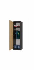 Topeshop SD-50 ANT/ART KPL skříň/šatník do ložnice 5 police/polic 1 dveře/dveří