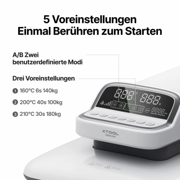 Automatický lis xTool Selected HeatPress 2
