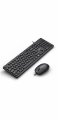 C-TECH Klávesnice KBM-105, drátový combo set s myší, USB, CZ/SK