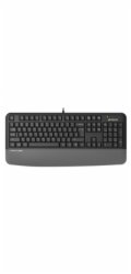 A4tech FK20, multimediální kancelářská klávesnice, CZ/US, USB, šedá