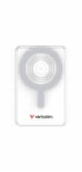 Verbatim magnetická bezdrátová powerbanka Charge 'n' Go C+C, displej, 10000 mAh, stříbrná