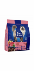 OPTIVITAL With fresh beef - suché krmivo pro kočky - 300g
