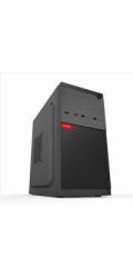BAZAR - 1stCOOL skříň STEP 5, micro tower, AU, USB 3.0, USB-C, bez zdroje, černá, poškozený obal.