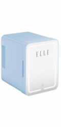 Mini lednička se zrcátkem na líčení LED ELLE 4L modrá
