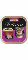 ANIMONDA Vom Feinsten Junior Mini Poultry with game and cranberries - vlhké krmivo pro psy - 100g