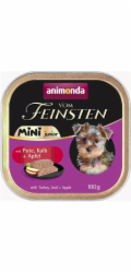 ANIMONDA Vom Feinsten Junior Mini Turkey with veal and apple - vlhké krmivo pro psy - 100g