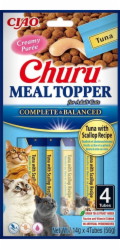 INABA Churu Meal Topper Tuna with scallop - pamlsek pro kočky - 4 x 14g