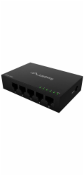 Lanberg Přepínač DSM1-1005 5X 1GB/S nespravovaný gigabitový ethernetový stolní počítač 12V (kovové pouzdro)