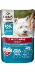 FRENDI Kousky v omáčce Hovězí – mokré krmivo pro psa - 100g