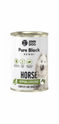JOHN DOG Pure Black Sensi Hypoallergenic Horse - vlhké krmivo pro psy - 400g