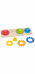 Goki Dřevěná třídící deska s ozubenými koly