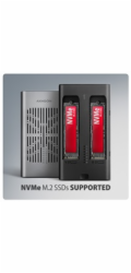 AXAGON EEM2-20GD, USB-C 20Gbps externí box pro dva M.2 NVMe SSD s funkcí klonování