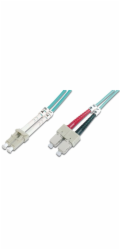 Digitus Fiber Optic Patch Cable, LC to SC, Multimode 50/125 µ, Duplex, Class OM3 10 m