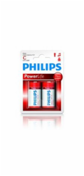 Philips baterie C PowerLife, alkalická - 2ks