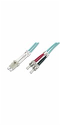 DIGITUS Fiber Optic Patch Cord, LC to ST, Multimode 50/125 µ, Duplex Length 10m, Class OM3