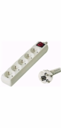 PREMIUMCORD Prodlužovací přívod 230V 2m, 5 zásuvek + vypínač