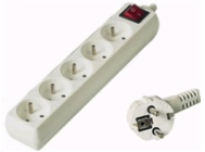 PREMIUMCORD Prodlužovací přívod 230V 2m, 5 zásuvek + vypínač