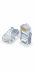 Solarix Modulární konektor 8p8c CAT5E neskládaný, stíněný, pro drát