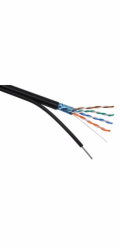 Solarix Kabel FTP PE drát c5e  venkovní, samonosný, 305m
