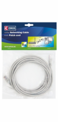 Kabel EMOS RJ-45 M, RJ-45 M, 5m, šedý S9125