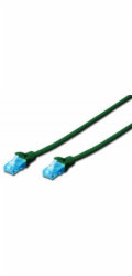 Digitus Patch Cable, UTP, CAT 5e, AWG 26/7, zelený 0,5m, 1ks