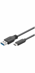 PremiumCord Kabel USB 3.1 konektor C/male - USB 3.0 A/male, černý, 1m