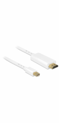 Delock - Kabel adaptéru - Mini DisplayPort s piny (male) do HDMI s piny (male) - 2 m - bílá