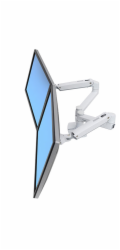 ERGOTRON LX Dual Side-by-Side Arm, stolní ramena pro 2 lcd. max. 27", flexibilní , bílé 