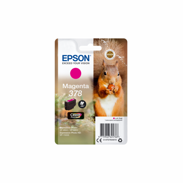 Epson Singlepack Magenta 378 Claria Photo HD Ink