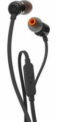 JBL Tune 110 - black (Pure Bass, plochý kabel, mikrofon)