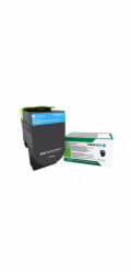 Lexmark X417 - Vysoká výtěžnost - azurová - originální - kazeta s barvivem LCCP, LRP - pro Lexmark CS417dn, CS517de, CX417de