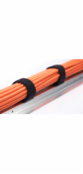 Digitus Klettband Kabelmanagement System (schwarz, selbstklebendes Pilzkopfband 5 Meter, Flausch und Klettband 10 Meter)