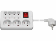PREMIUMCORD Prodlužovací přívod 230V 1,5m 3+4 zásuvky+vypínač