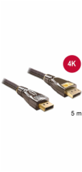 Delock - Kabel DisplayPort - DisplayPort (M) do DisplayPort (M) - 5 m - antracit