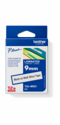 Brother - TZe-M921, stříbrná metalická / černá (9mm, laminované)