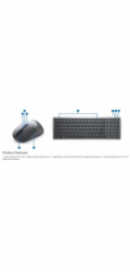 DELL Multi-Device Wireless Keyboard and Mouse - KM7120W - Czech/Slovak