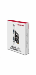 AXAGON PCEA-S2N, PCIe řadič - 2x sériový port (RS232) 250 kbps, vč. LP