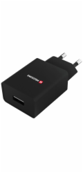 Swissten Síťový Adaptér Smart Ic 1X Usb 1A Power + Datový Kabel Usb / Type C 1,2 M Černý