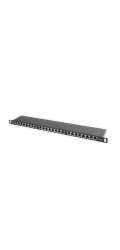 LANBERG PATCH PANEL 24 PORTŮ 0,5U 19" CAT.5E FTP STÍNĚNÝ ČERNÝ