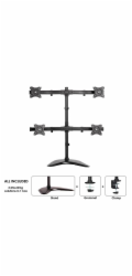 Neomounts Select  NM-D335D4BLACK / Flat Screen Desk mount (10-27") desk clamp/stand/grommet / Black
