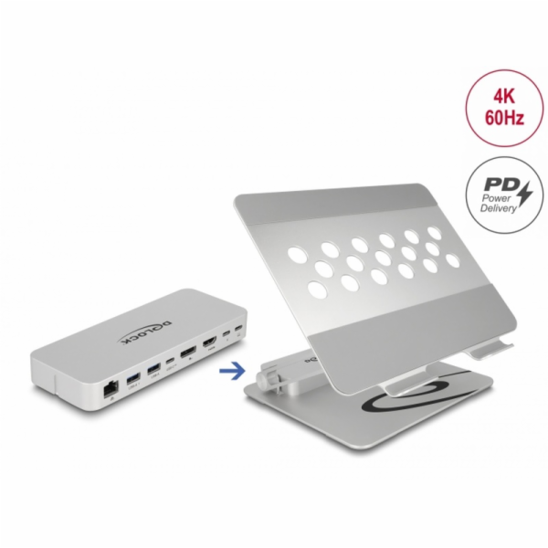 Delock - Dokovací stanice + stojan na notebook/tablet - U...