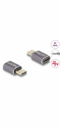Delock USB Adaptér 40 Gbps USB Type-C PD 3.0 100 W samec na port samice 8K 60 Hz kovová
